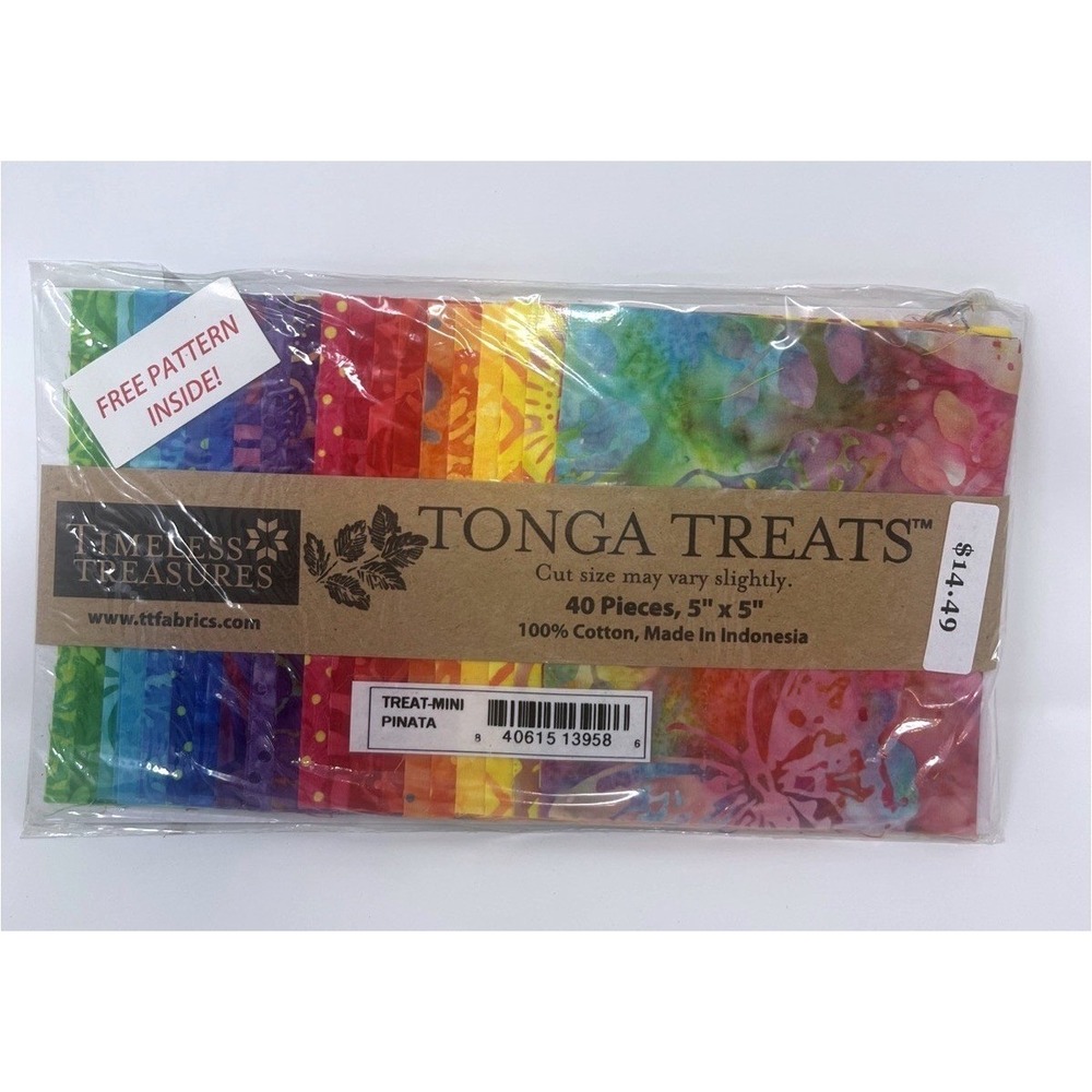Tonga Treats Treat-Mini Piñata 40 Pieces 5x5" Tonga Treats Pattern Included Free